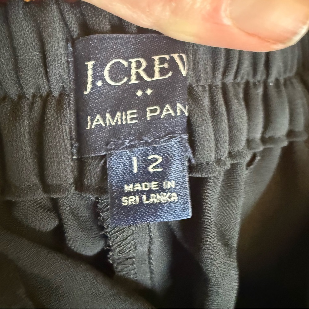 J Crew Women’s Black Jamie Ankle Cropped Lightweight Dress Pants Size 12 - Picture 4 of 11